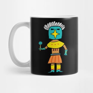 Hopi Doll Blue Star Kachina Mug